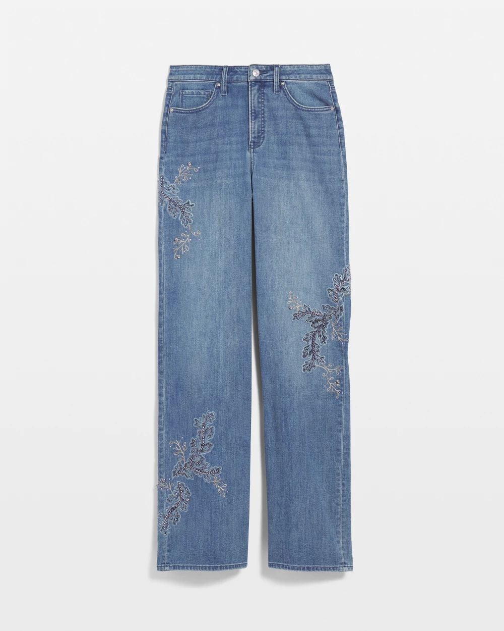 chic Embellished High Rise Wide Leg Jeans | Chico's